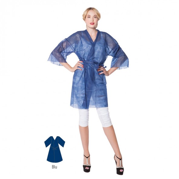 Kimono Blu monouso TNT Monouso - Abbigliamento
