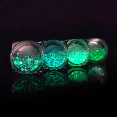 Green - Glow Paillettes Polvere e Pigmenti per unghie