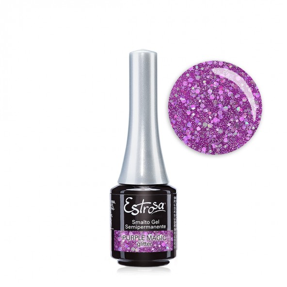 Purple Magic Glitter - Smalto semipermanente 7 ml Semipermanente classico