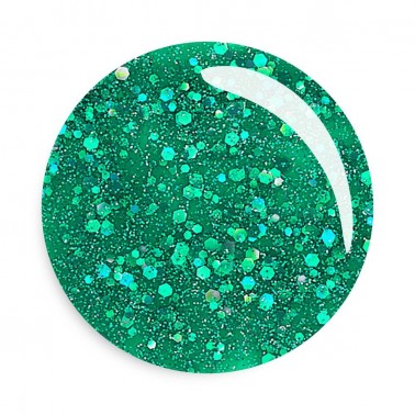 Green Festival Glitter - Smalto semipermanente 7 ml Semipermanente classico