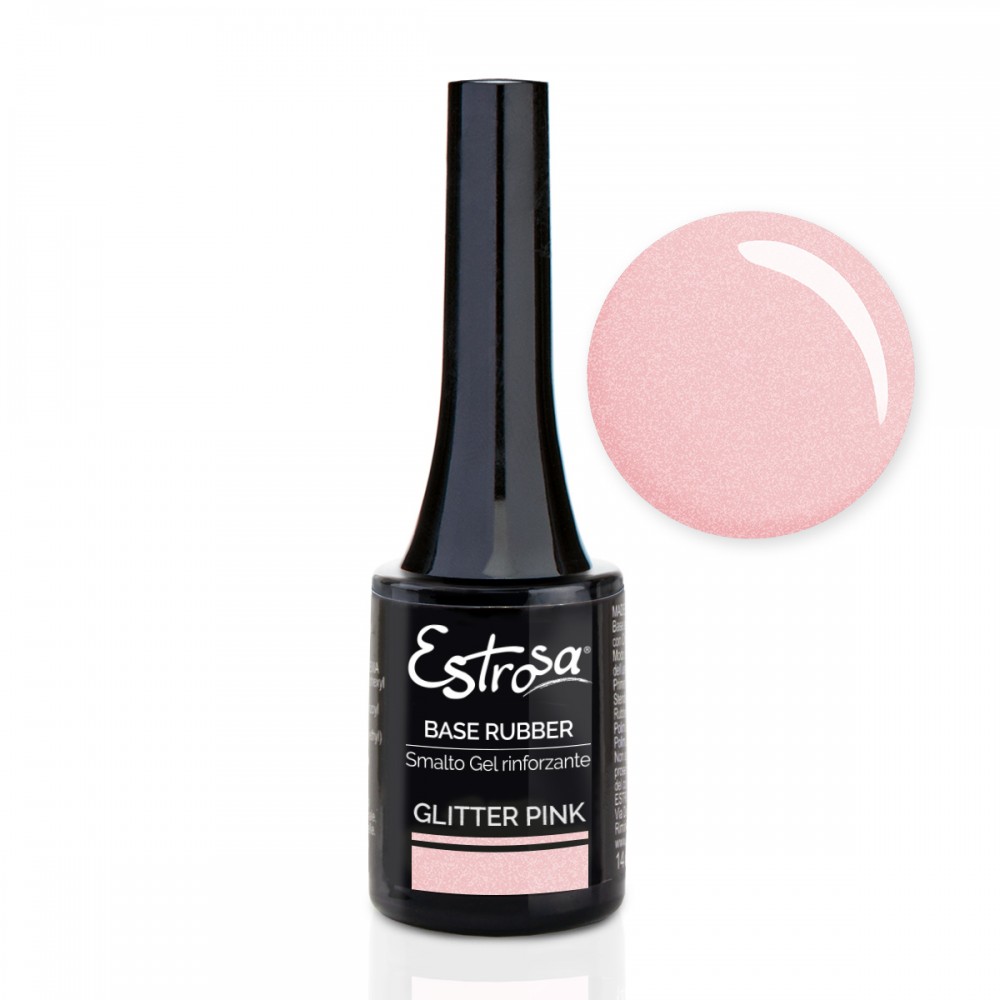 Glitter Pink - Base Rubber Gel 14 ml Primer e basi assortite