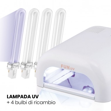 Lampada FUN UV + Kit 4 bulbi Lampade LED & UV