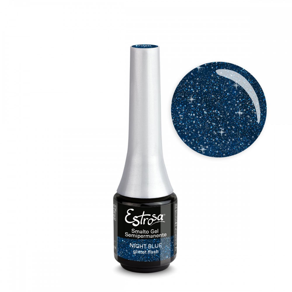 Night Blue Glitter Flash - Smalto semipermanente 7ml Semipermanente classico