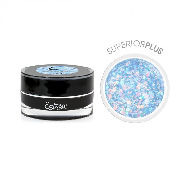 Light Blue Hexagon Glitter - Superior Gel Plus 15ml Superior Gel Plus monofasico