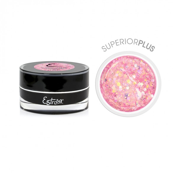 Pink Hexagon Glitter - Superior Gel Plus 15ml Superior Gel Plus monofasico