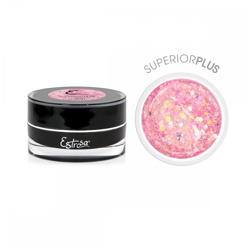 Pink Hexagon Glitter - Superior Gel Plus 15ml Superior Gel Plus monofasico