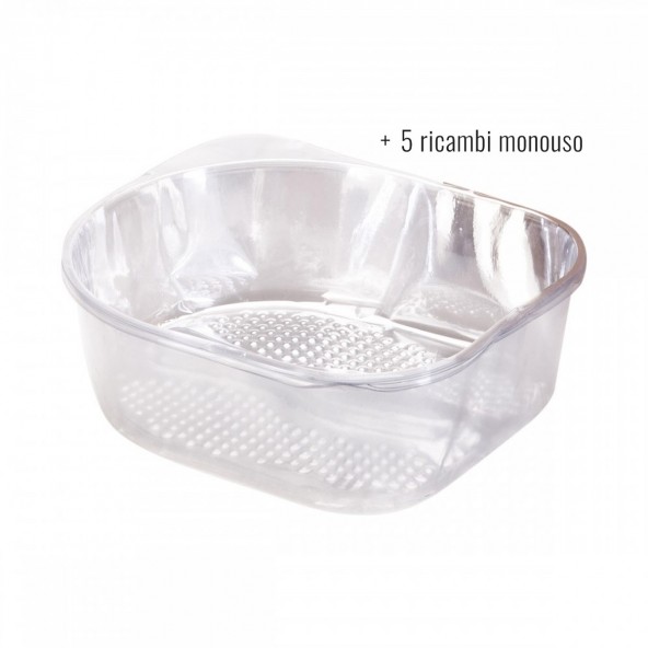 Vaschetta Pedicure BATH Spa in ABS con 5 ricambi Pedicure