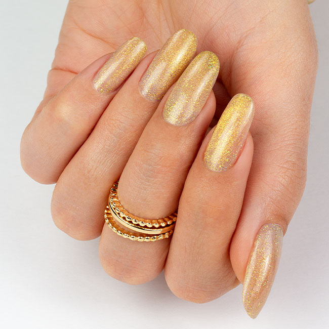 Nail art natalizia Estrosa golosa top coat gold cat eye
