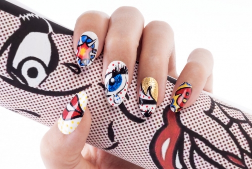 Nail Art Transfer Effect - Pop Art