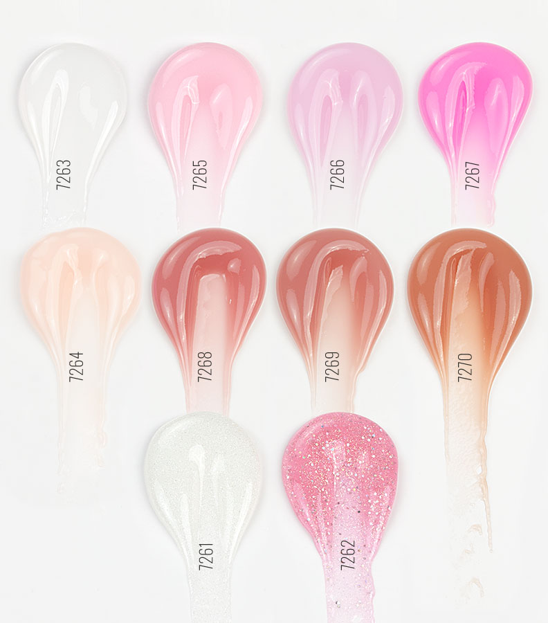Acrygel System Estrosa - tubetti e vasi costruttore gel acrilico tonalità nude, rosa e bianco