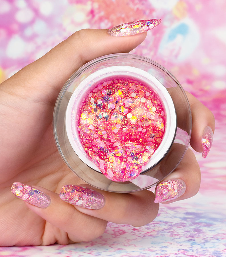 Superior Gel Plus Monofasico Estrosa – Gel Costruttore Professionale Autolivellante per Ricostruzione Unghie | Nuovi Colori Glitter & Flakes